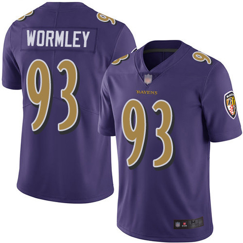 Baltimore Ravens Limited Purple Men Chris Wormley Jersey NFL Football 93 Rush Vapor Untouchable